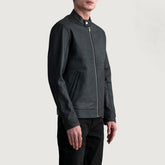 Ornor Black Leather Biker Jacket